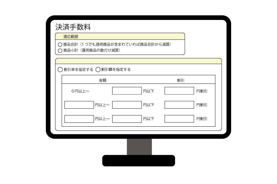 手数料設定も個別に詳細設定可能