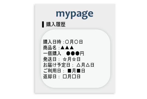 購入履歴にはレンタル情報の確認も可能
