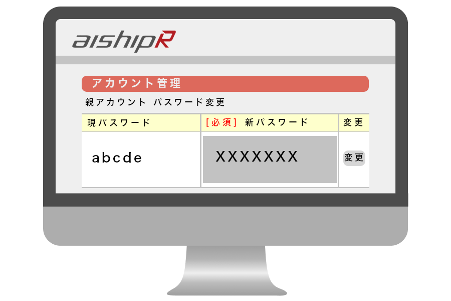 パスワードはショップ側で自由に変更可能