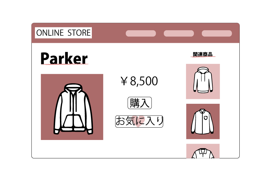 関連商品は商品ごとに任意に設定可能